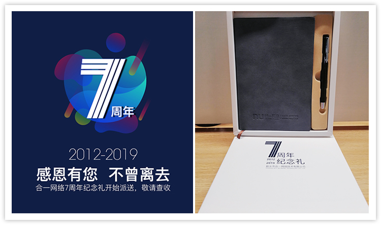 合一网络7周年纪念礼
